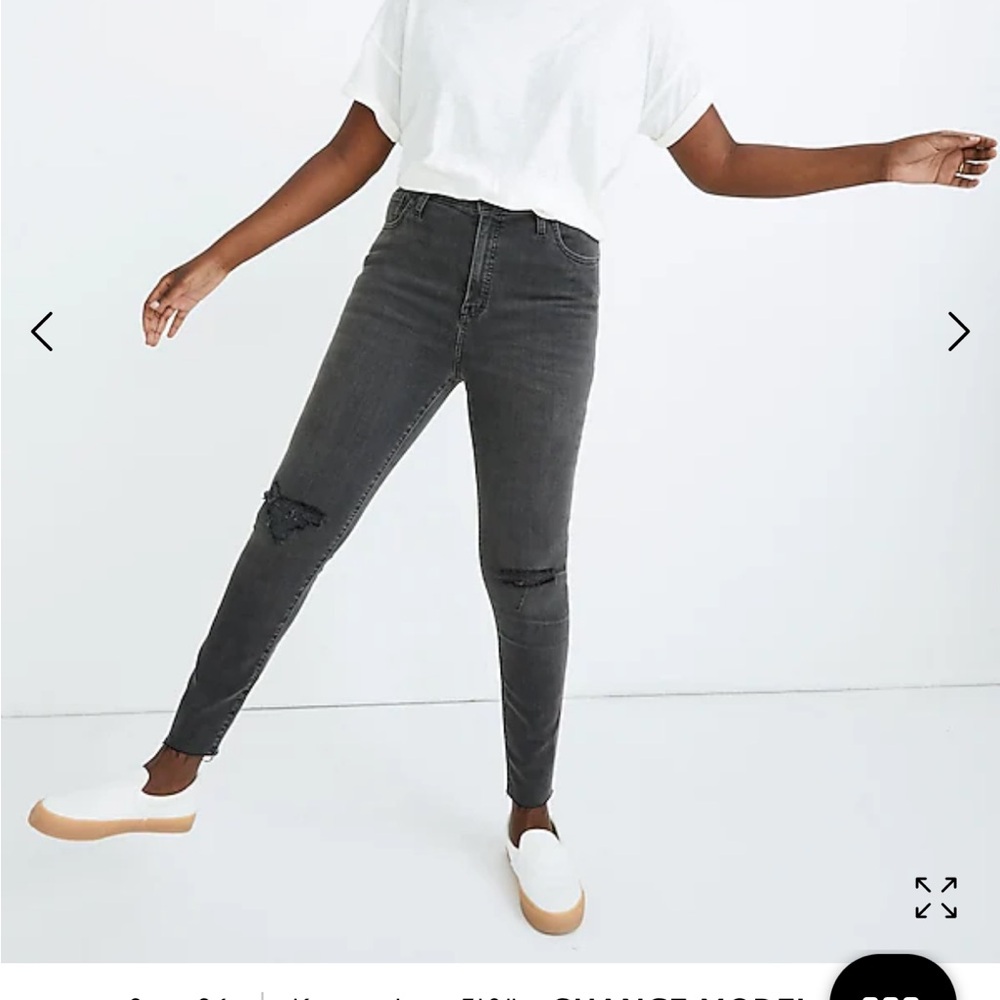 Curvy High-Rise Skinny Jeans in Black Sea size 28